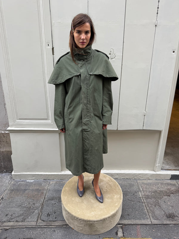 Khaki trench coat
