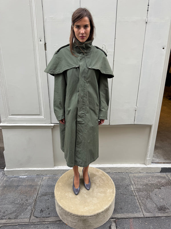 Khaki trench coat