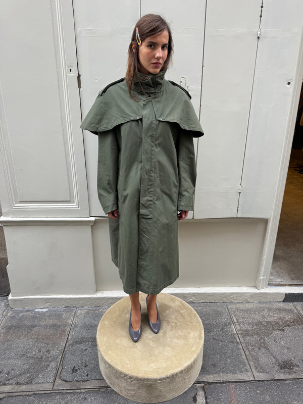 Khaki trench coat