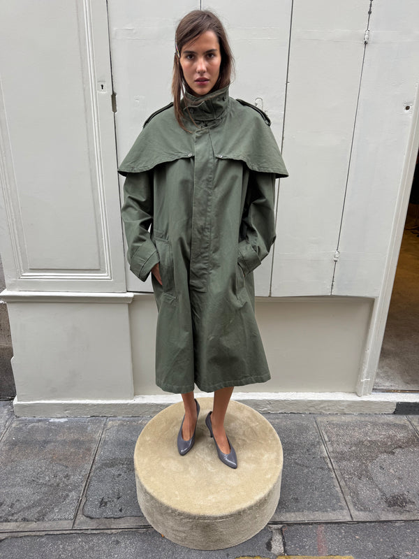 Khaki trench coat