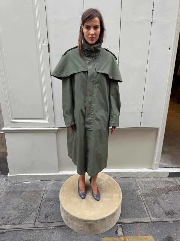 Khaki trench coat