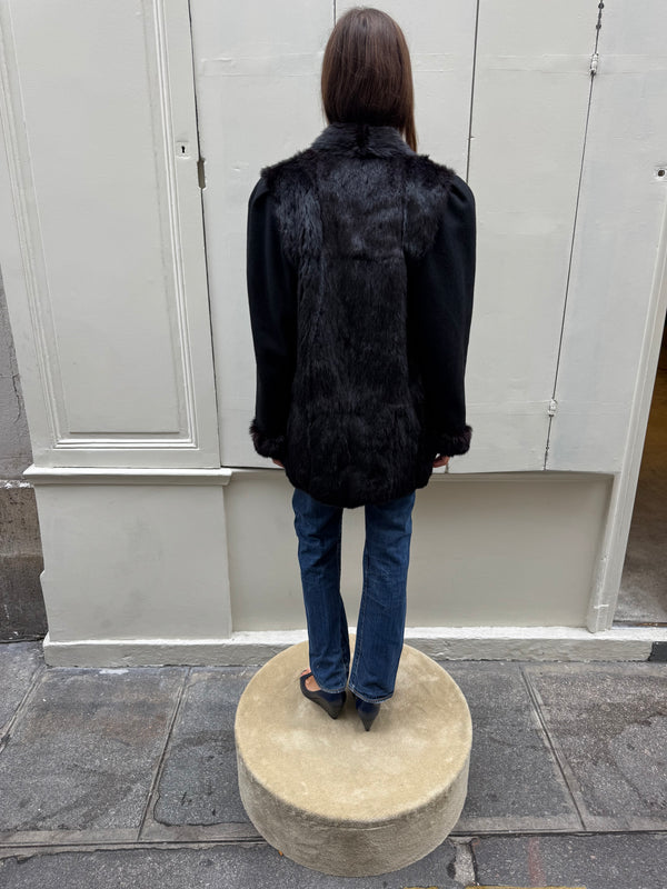 Black wool & wink peacoat