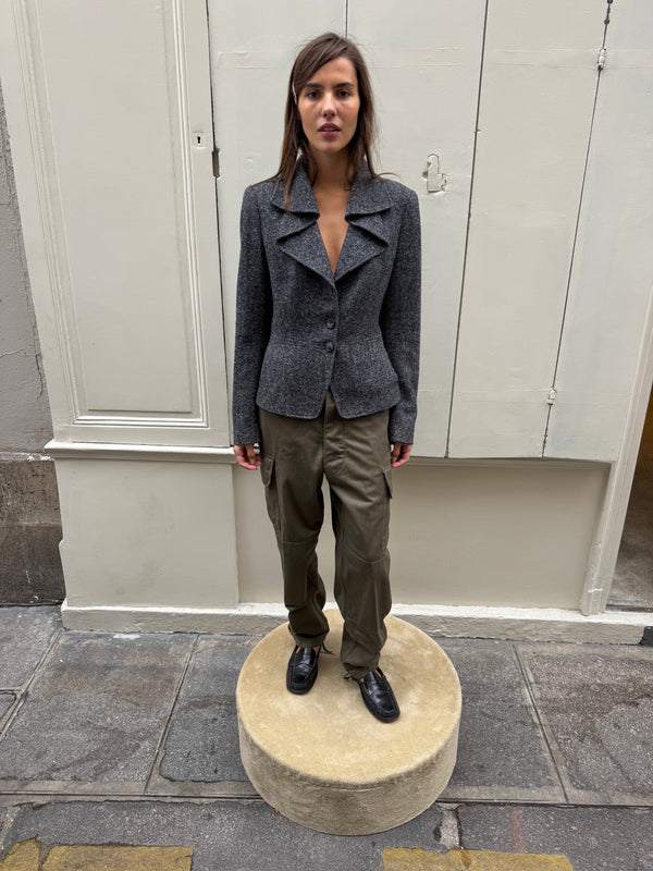 Khaki cargo trousers