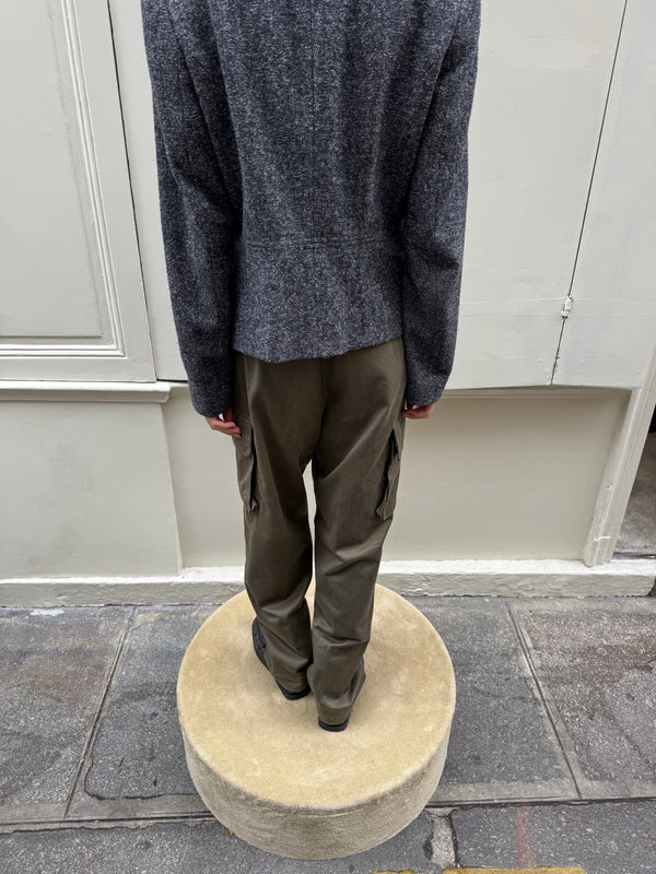 Khaki cargo trousers