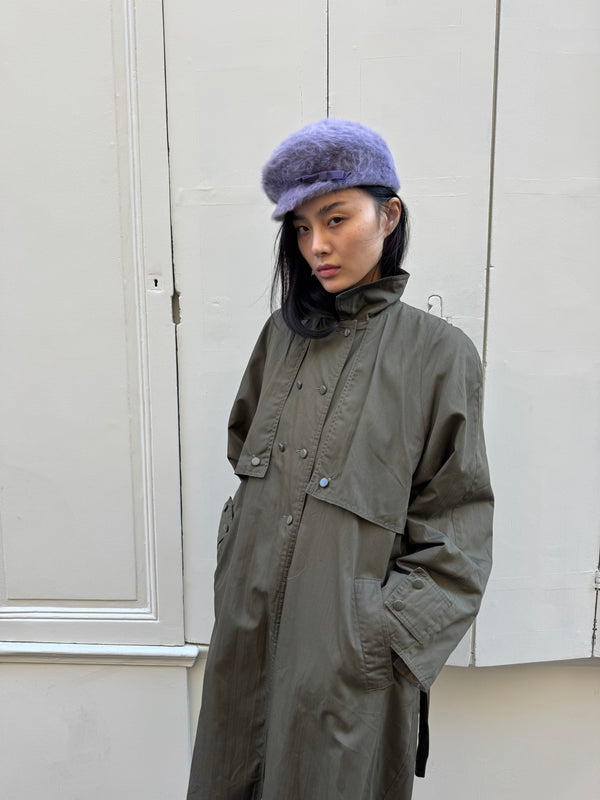 Dark green trench coat