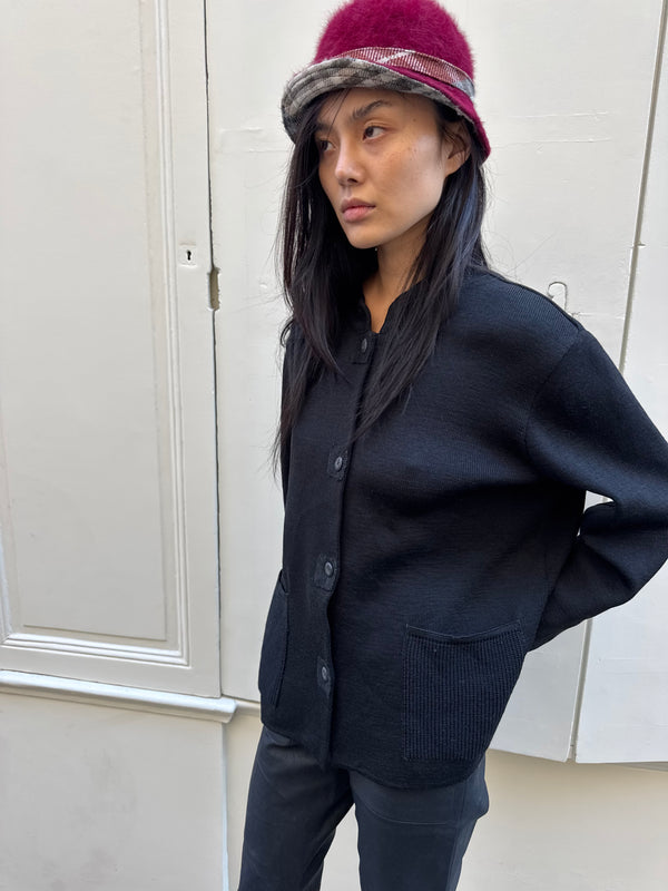 Wool cloche hat
