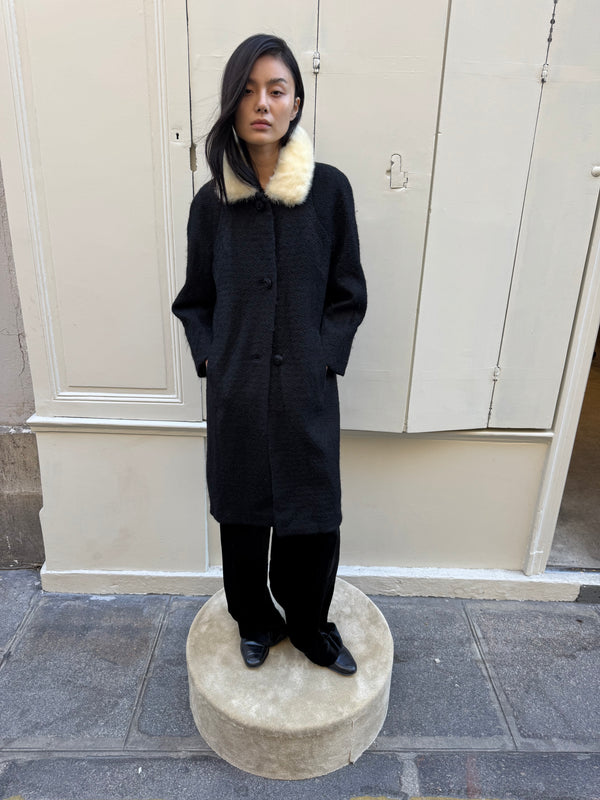 Black wool coat