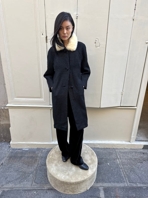 Black wool coat