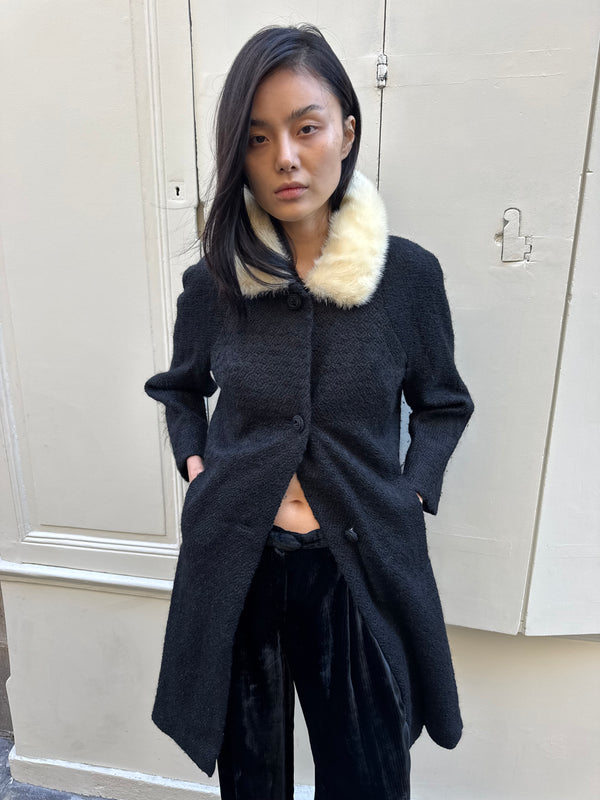 Black wool coat