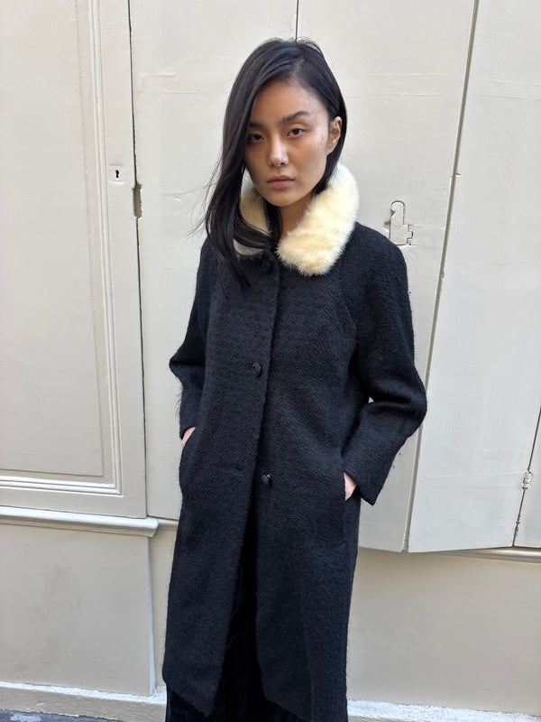 Black wool coat