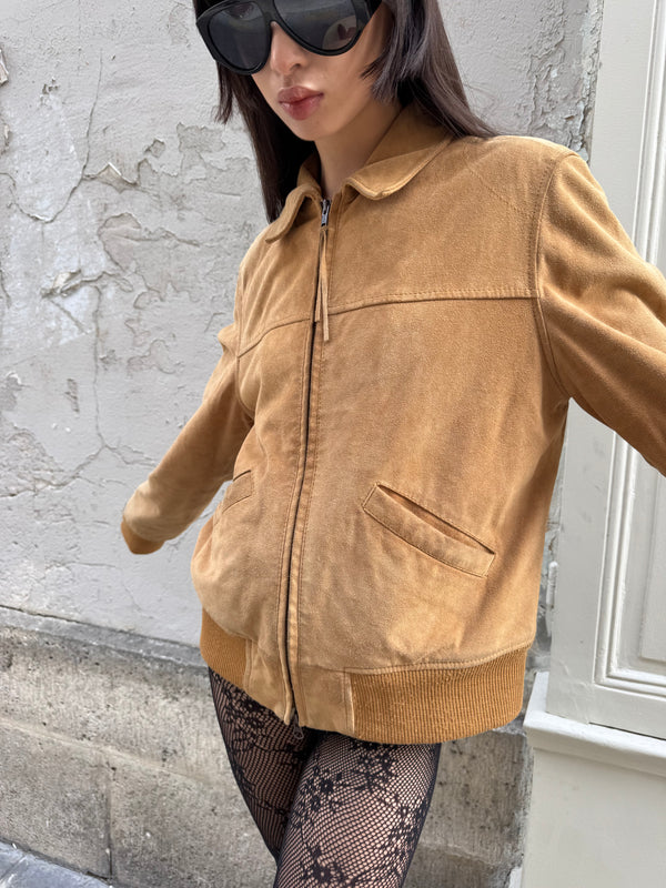 Timberland suede bomber jacket