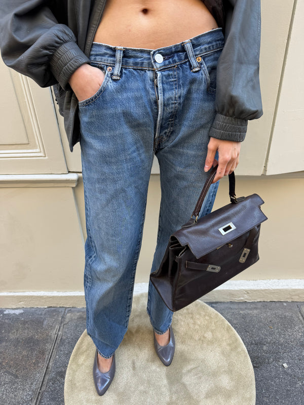 Brown leather bag
