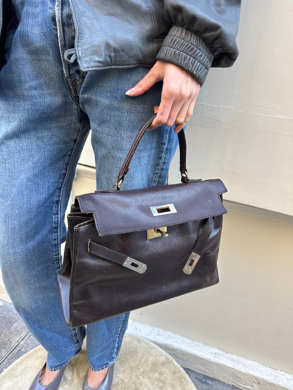 Brown leather bag