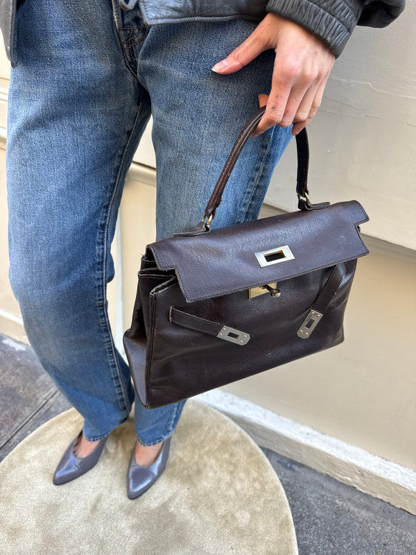 Brown leather bag