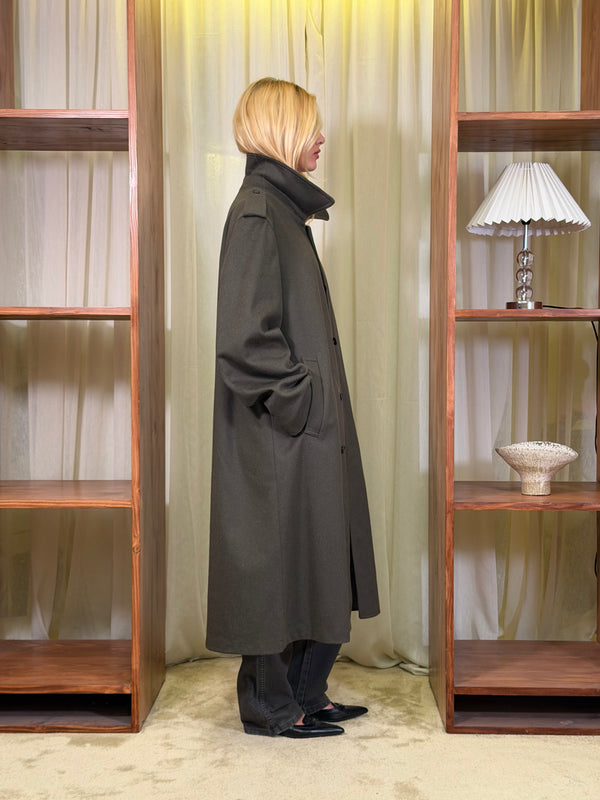 Khaki wool coat