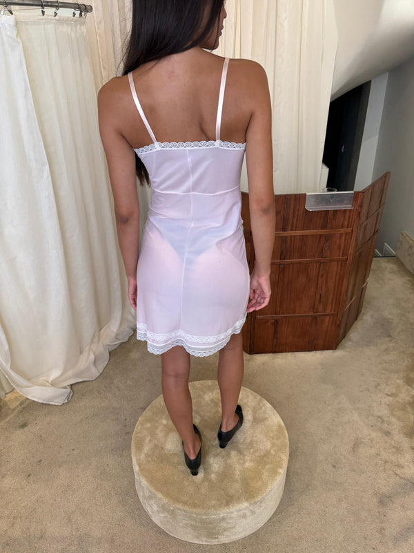 Pink slip dress
