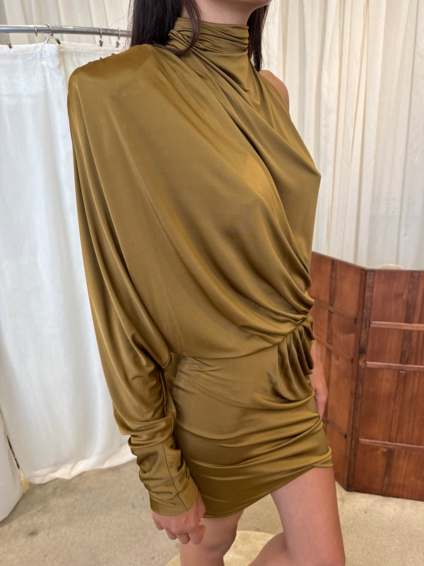 Alexandre Vauthier one-shoulder draped dress