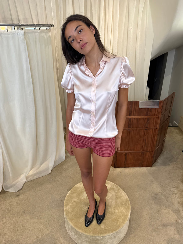 Dolce & Gabbana pink silk shirt