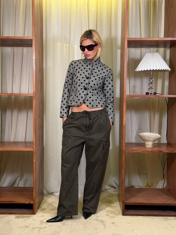 Polka dot blazer