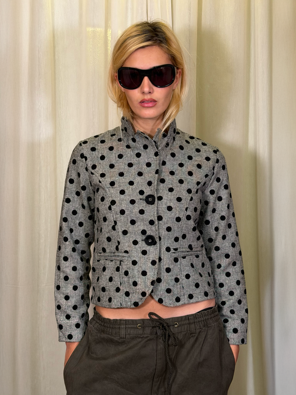 Polka dot blazer