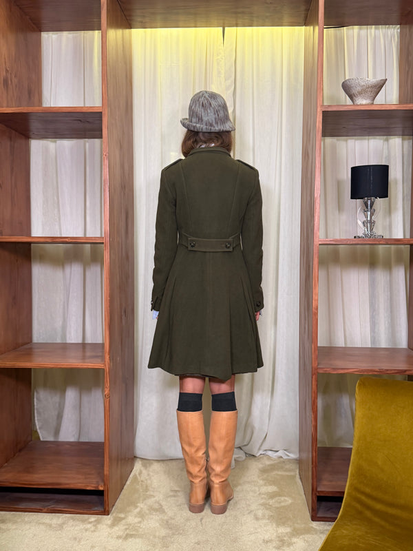 Olive Tailored Miliataire Coat
