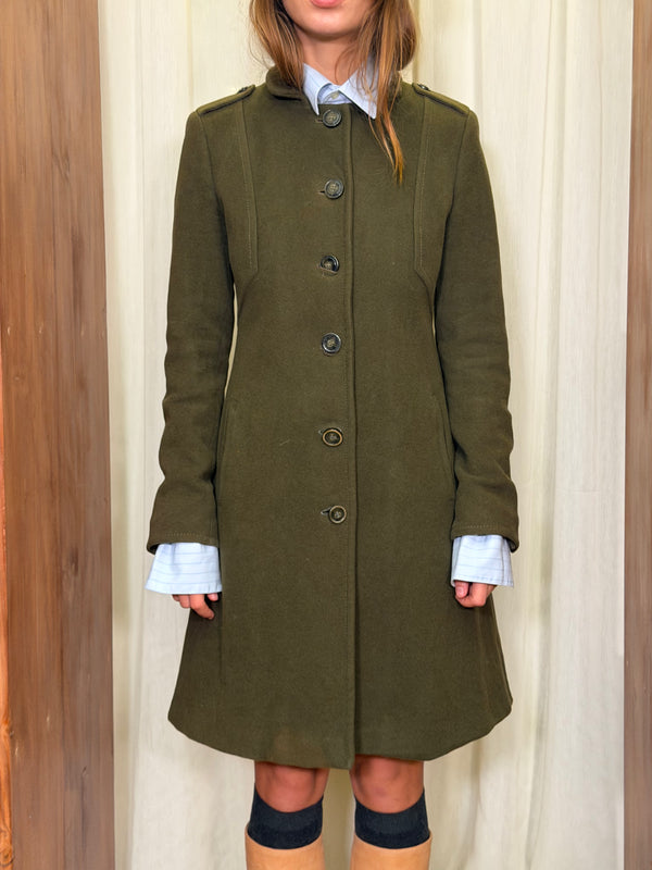 Olive Tailored Miliataire Coat