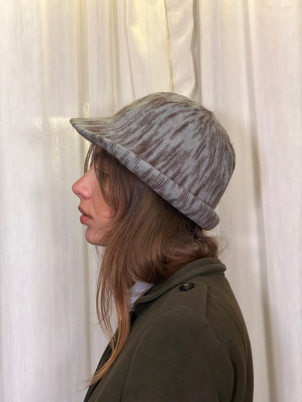 Grey/Green Wool Bucket Hat
