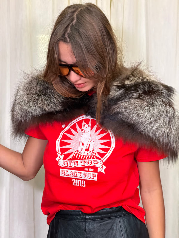 Real Raccoon Fur Shoulder Collar