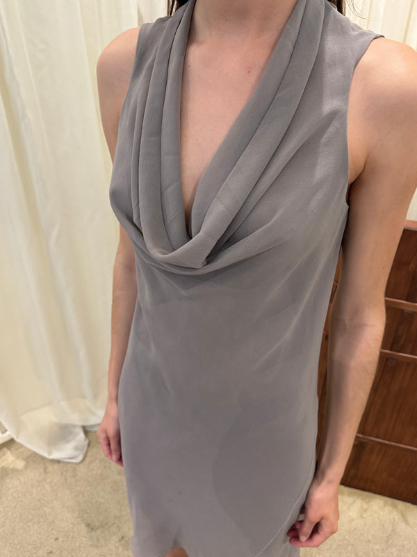 Taupe sheer dress