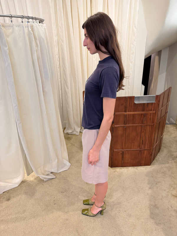 Silk midi skirt