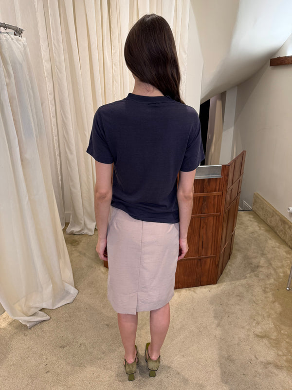 Silk midi skirt