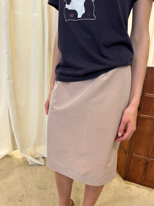 Silk midi skirt