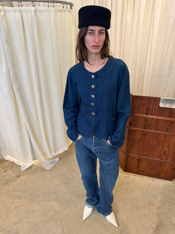 Linen officer jacket