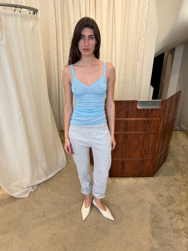 Blue knit top