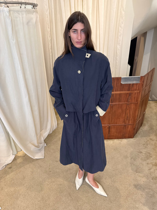 Navy trench coat