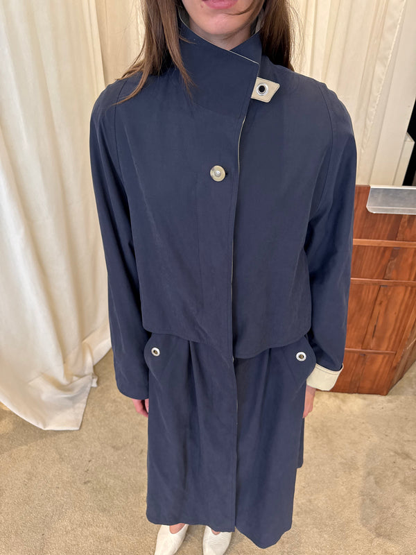Navy trench coat