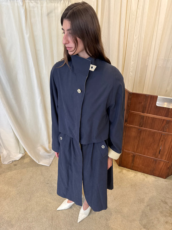 Navy trench coat