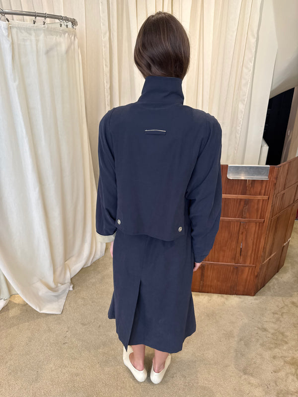 Navy trench coat