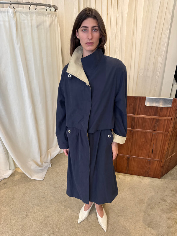 Navy trench coat
