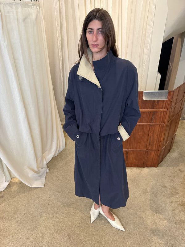 Navy trench coat