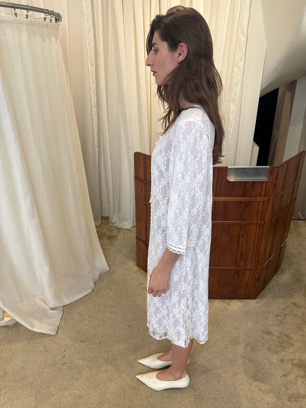 White lace dress