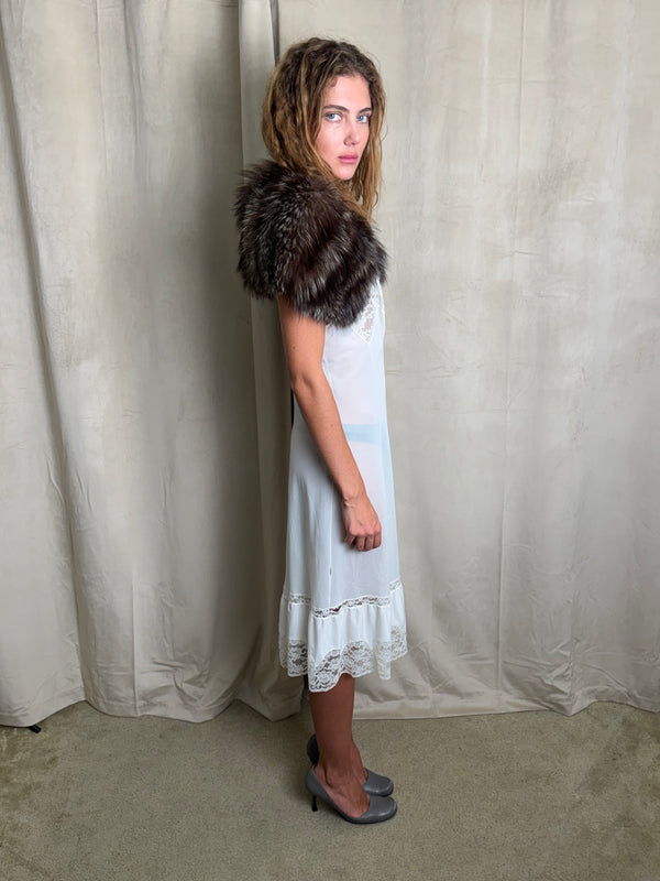 Fur mink collar