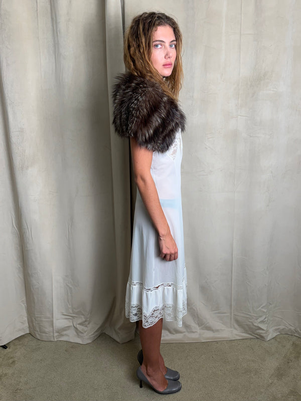 Fur mink collar