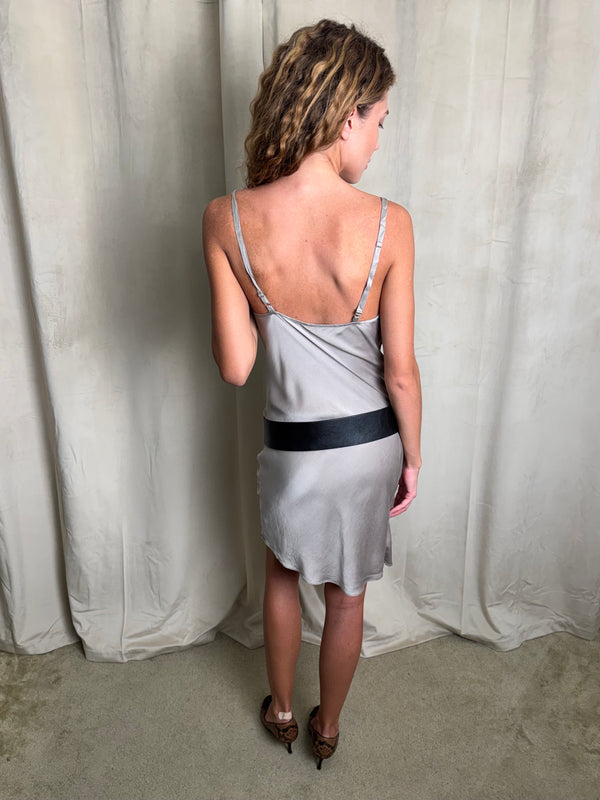 Grey silk dress