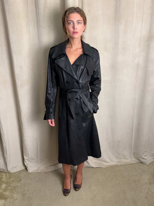 Leather trench