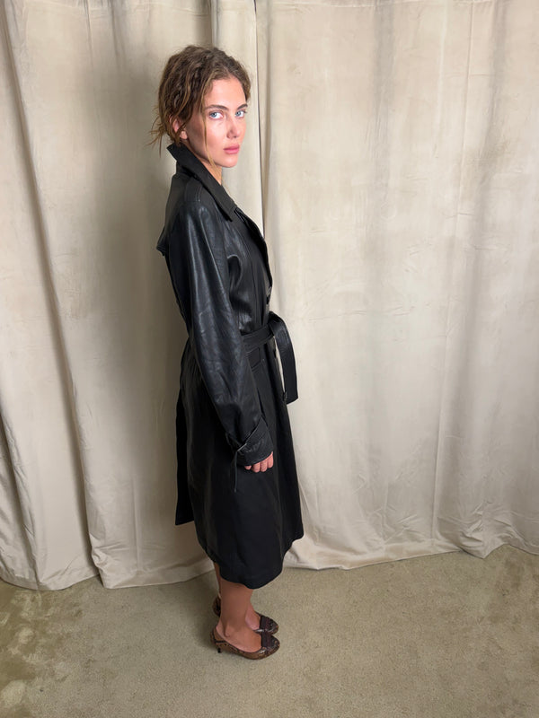 Leather trench