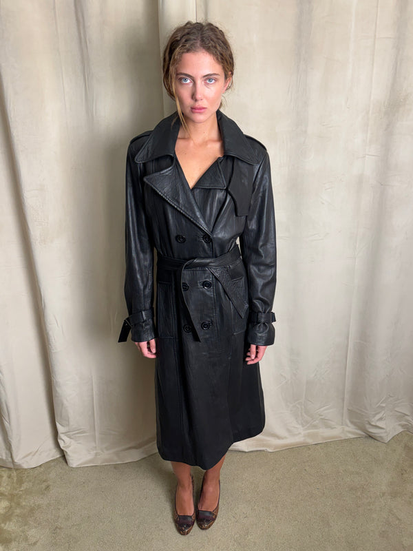Leather trench