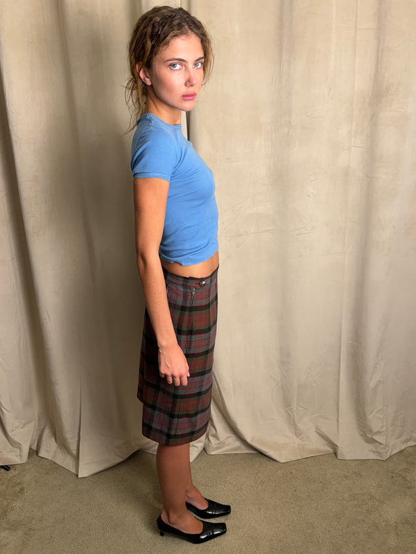 Long tartan skirt