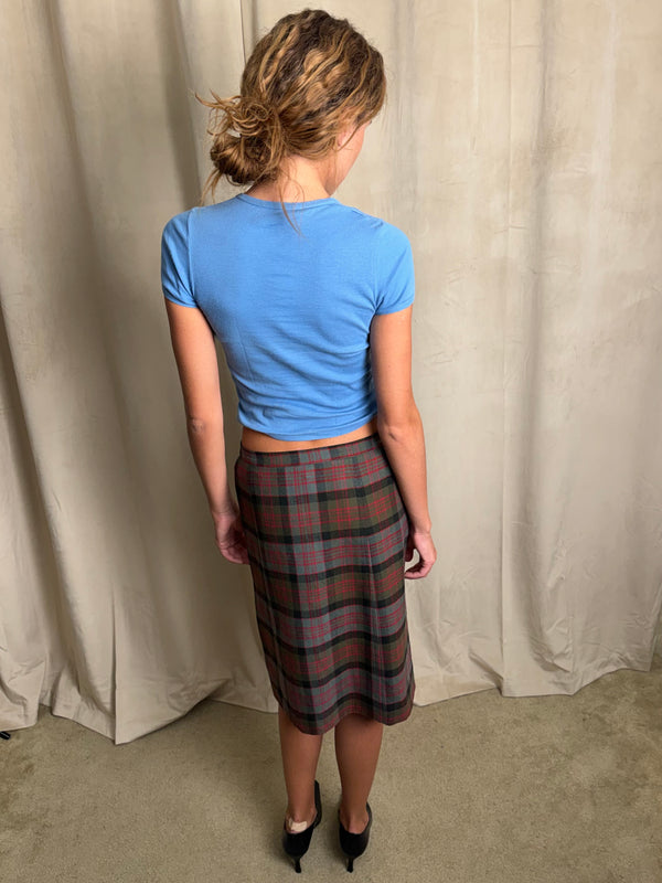 Long tartan skirt