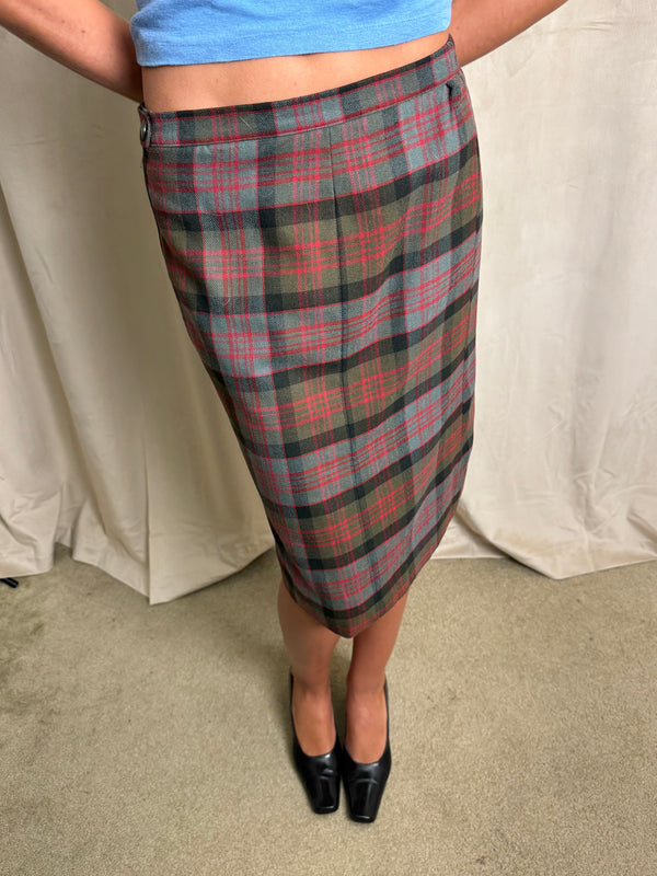 Long tartan skirt